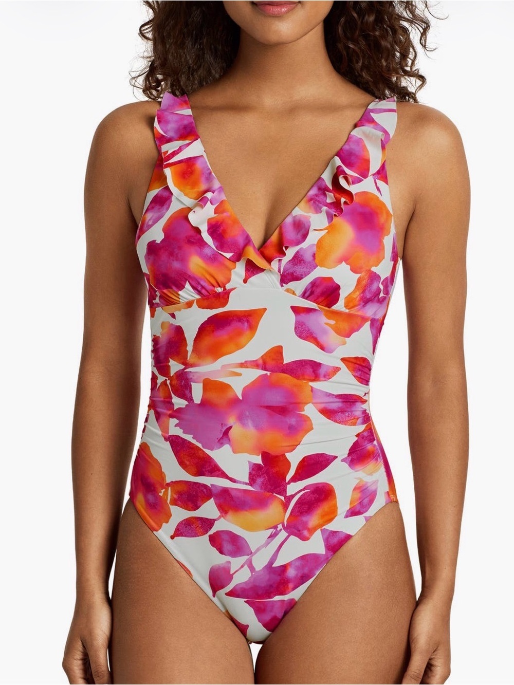Lauren Ralph Lauren Ruffle Trim One Piece